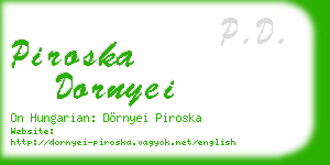 piroska dornyei business card